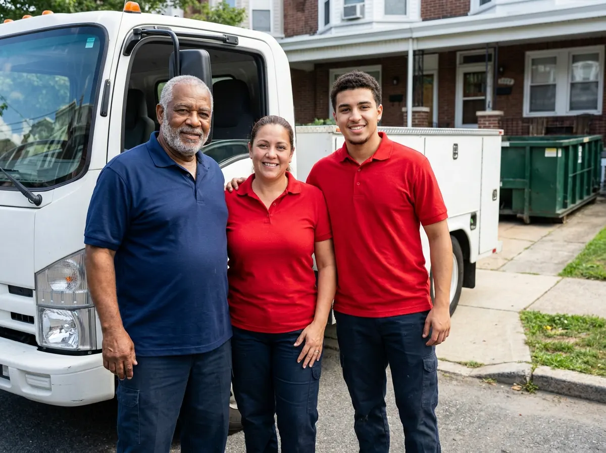 The Blue Collar Dumpster Rental team, dumpster rental in Philadelphia, PA